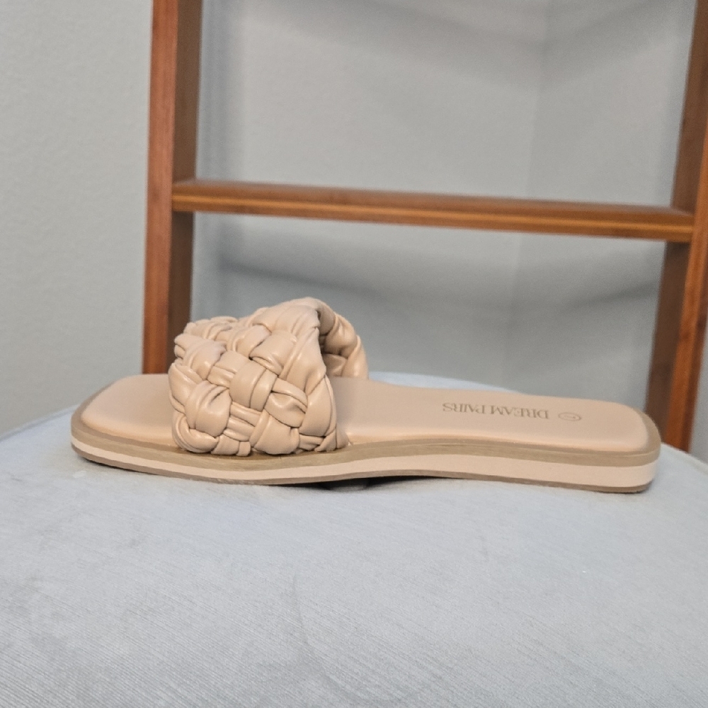 Dream Pairs Braided Beige Women's Sandals - Picture 3 of 4